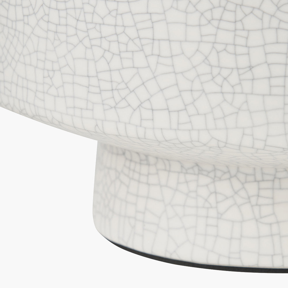 Elure White Crackle Effect Table Lamp