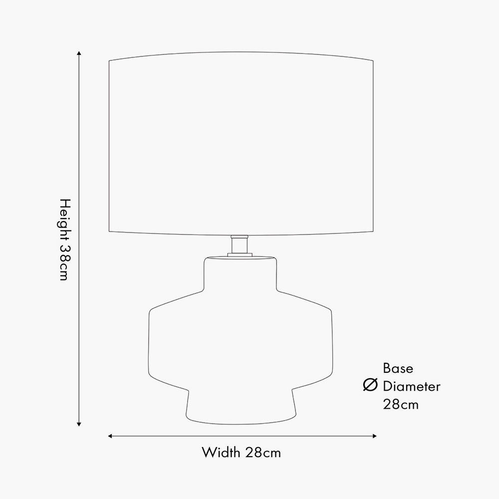 Elure White Crackle Effect Table Lamp