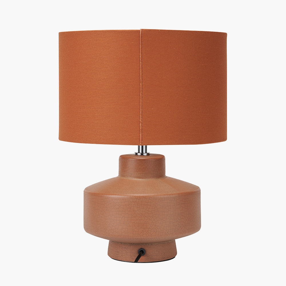 Elure Cinnamon Crackle Effect Table Lamp