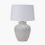 Kalli White and Grey Flecked Ceramic Table Lamp