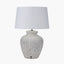 Kalli White and Grey Flecked Ceramic Table Lamp