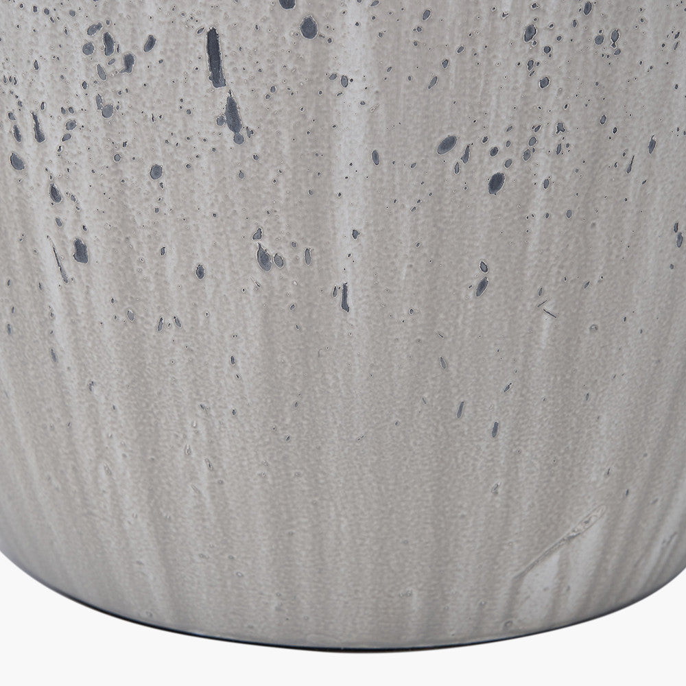 Kalli White and Grey Flecked Ceramic Table Lamp