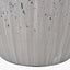 Kalli White and Grey Flecked Ceramic Table Lamp