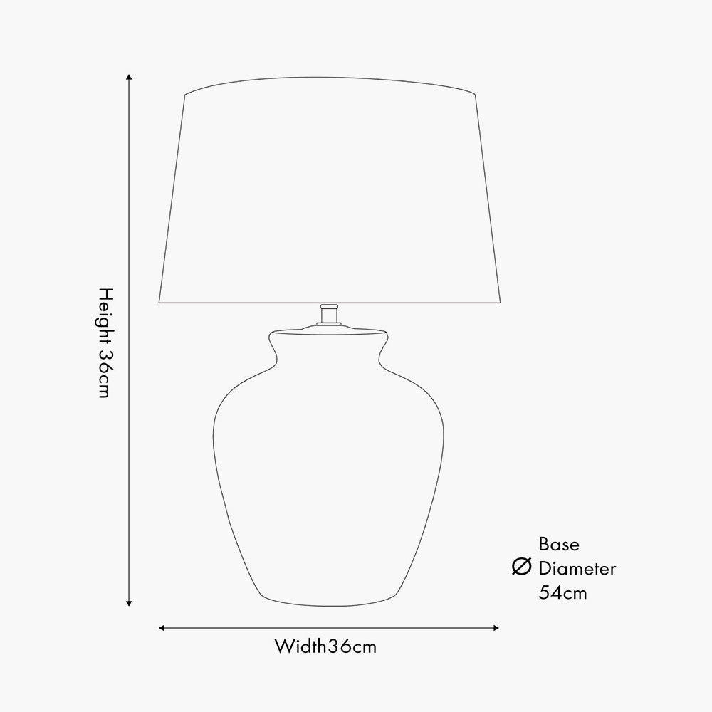 Kalli White and Grey Flecked Ceramic Table Lamp