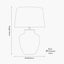 Kalli White and Grey Flecked Ceramic Table Lamp