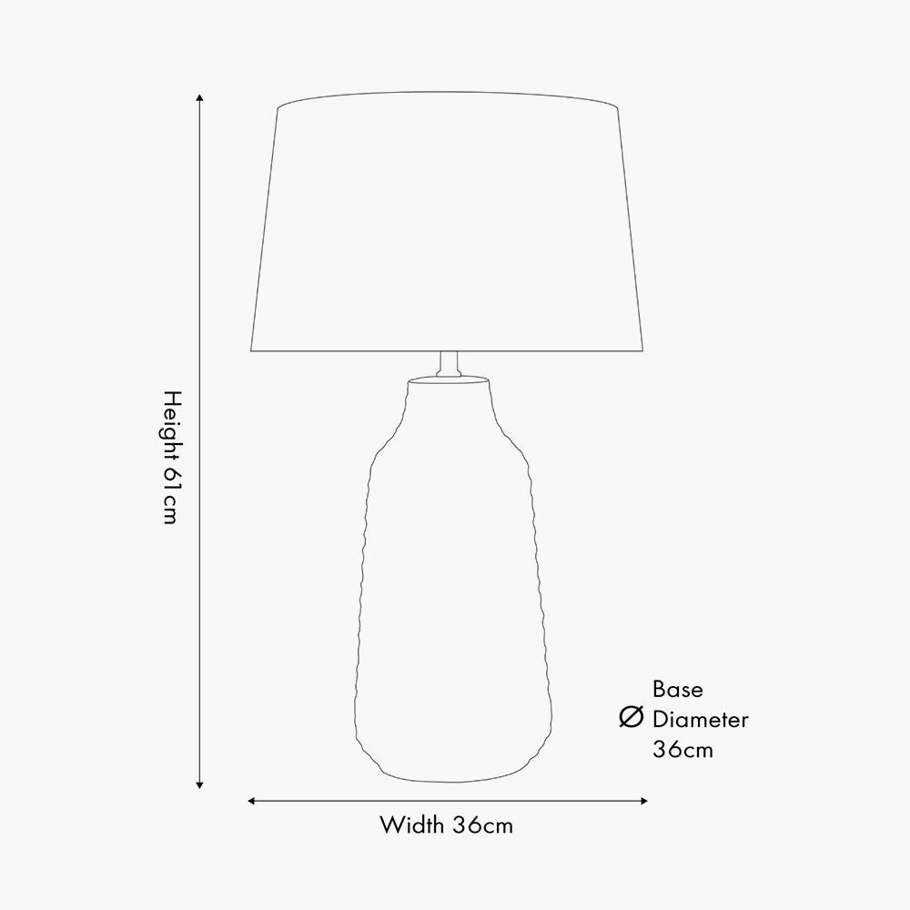 Nya Warm White Scratch Effect Ceramic Table Lamp