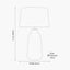 Nya Warm White Scratch Effect Ceramic Table Lamp