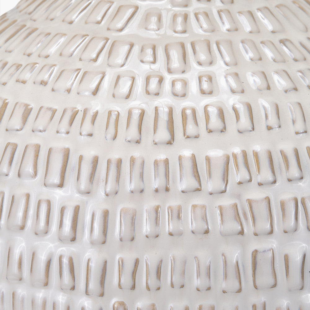 Signe Warm White Linear Textured Ceramic Table Lamp