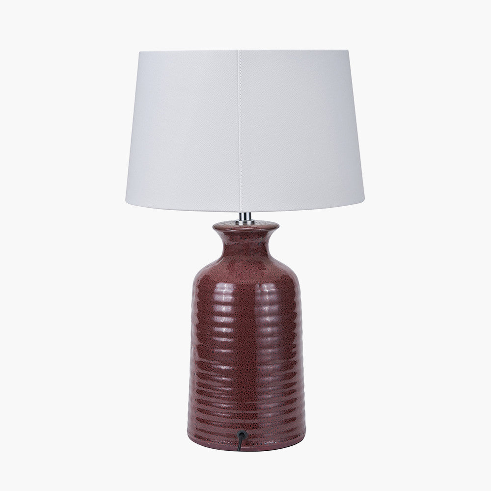 Helka Mulberry Reactive Glaze Table Lamp