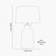 Helka Mulberry Reactive Glaze Table Lamp