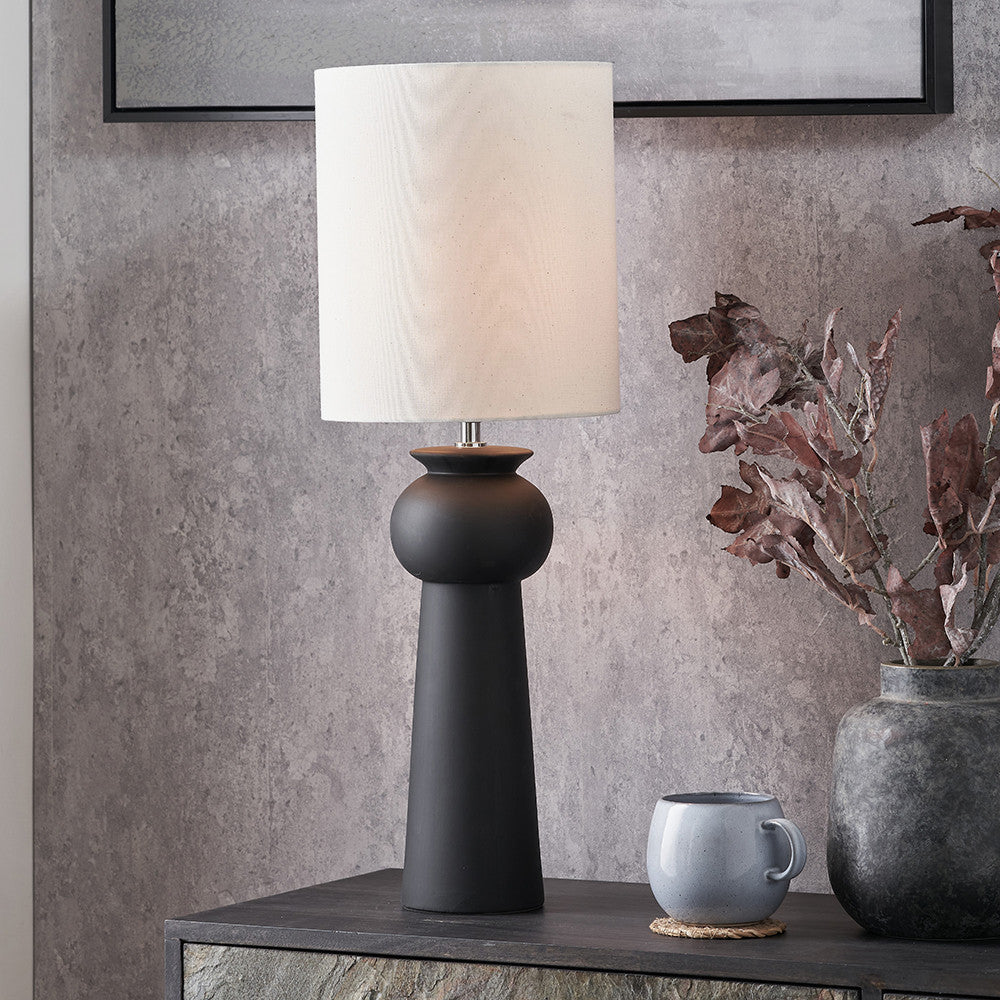 Sloane Black Contemporary Ceramic Table Lamp