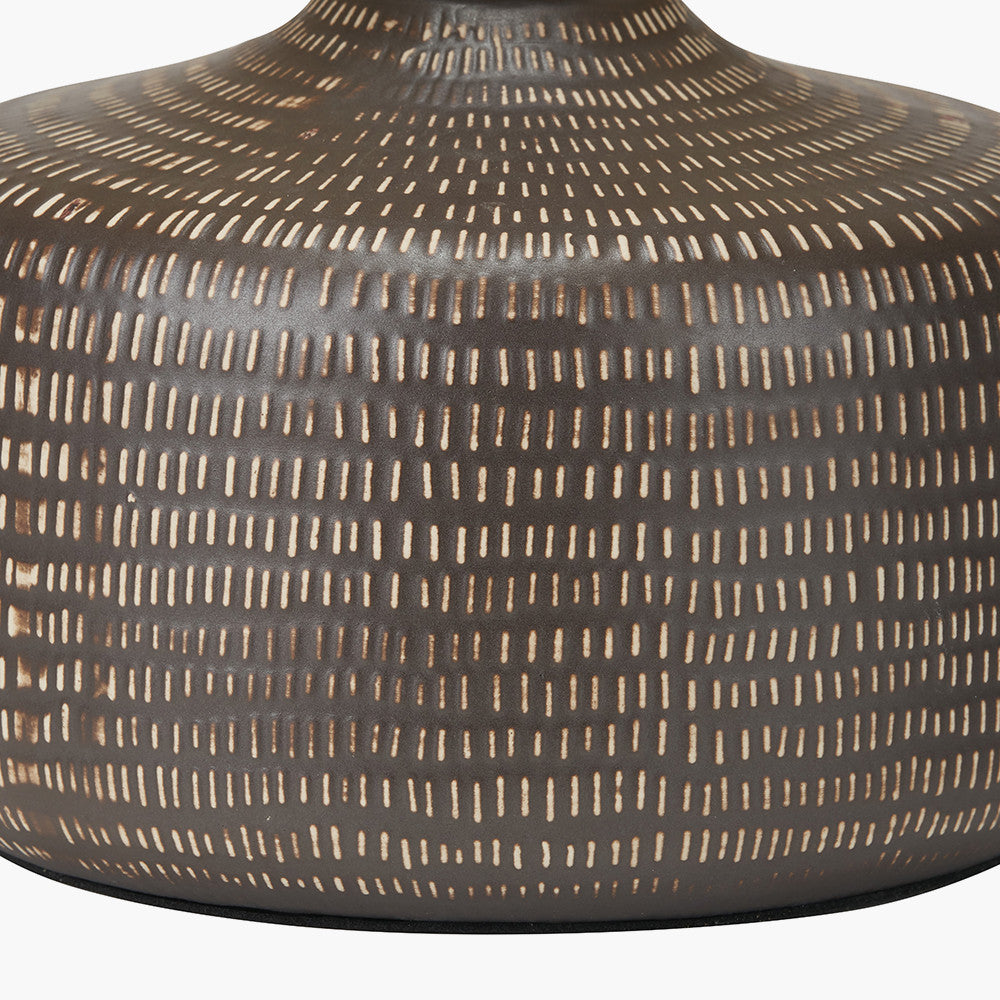Kai Earth Coloured Textured Ceramic Table Lamp