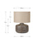 Kai Earth Coloured Textured Ceramic Table Lamp