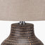 Kai Earth Coloured Textured Tall Ceramic Table Lamp