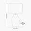 Kai Earth Coloured Textured Tall Ceramic Table Lamp