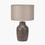 Kai Earth Coloured Textured Tall Ceramic Table Lamp