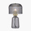 Zandra Grey Ribbed Glass Table Lamp