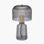 Zandra Grey Ribbed Glass Table Lamp