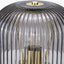 Zandra Grey Ribbed Glass Table Lamp
