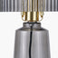 Zandra Grey Ribbed Glass Table Lamp