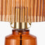 Zandra Orange Ribbed Glass Table Lamp