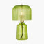 Zandra Spring Green Ribbed Glass Table Lamp