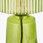 Zandra Spring Green Ribbed Glass Table Lamp