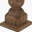 Kavya Antique Brown Turned Wood Table Lamp Base with Edward 45cm Natural Linen Cylinder Lampshade