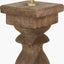 Kavya Antique Brown Turned Wood Table Lamp Base with Izara 45cm Cinnamon Ikat Patterned Mushroom Pleat Tapered Lampshade