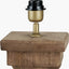 Kavya Antique Brown Turned Wood Table Lamp Base