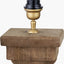 Kavya Antique Brown Turned Wood Table Lamp Base