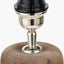 Inaya Natural Tapered Large Wood Table Lamp Base with Milos 40cm Apricot Linen Tapered Lampshade