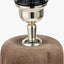 Inaya Natural Tapered Large Wood Table Lamp Base with Milos 40cm Natural Linen Tapered Lampshade