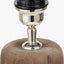 Inaya Natural Tapered Large Wood Table Lamp Base with Milos 40cm Pistachio Green Linen Tapered Lampshade