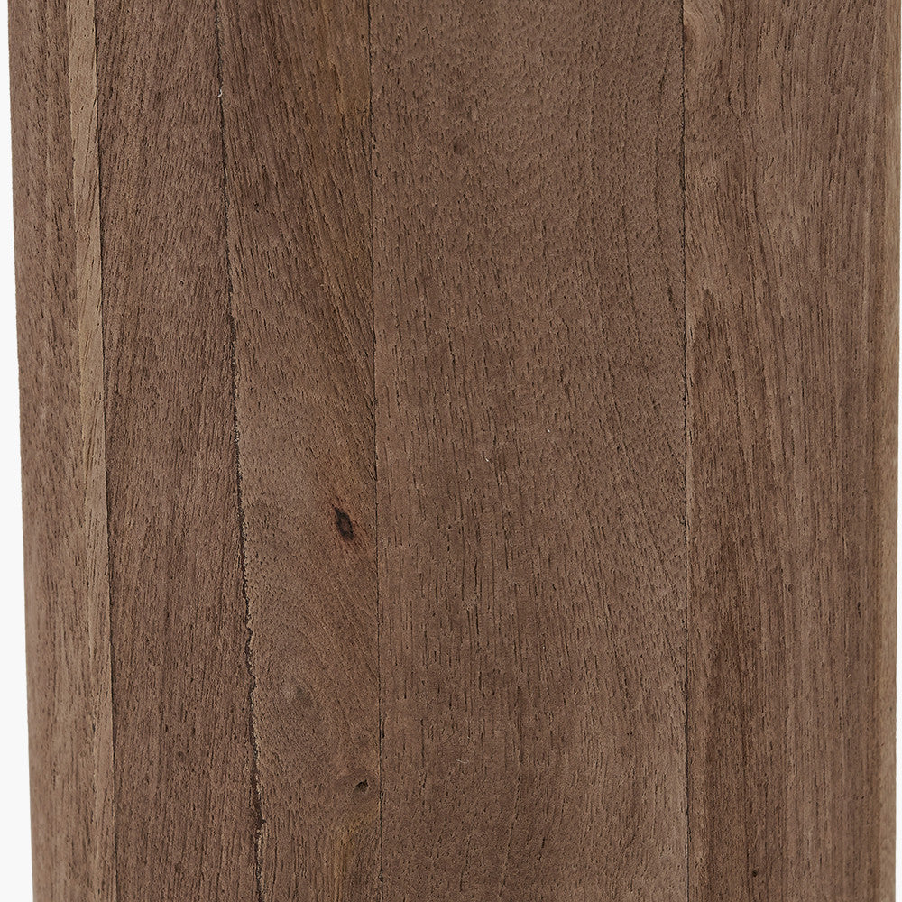 Inaya Natural Tapered Large Wood Table Lamp Base with Milos 40cm Pistachio Green Linen Tapered Lampshade