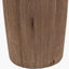 Inaya Natural Tapered Large Wood Table Lamp Base with Edward 40cm Natural Linen Cylinder Lampshade