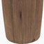 Inaya Natural Tapered Large Wood Table Lamp Base with Izara 40cm Cinnamon Ikat Patterned Mushroom Pleat Tapered Lampshade
