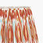 Inaya Natural Tapered Large Wood Table Lamp Base with Izara 40cm Cinnamon Ikat Patterned Mushroom Pleat Tapered Lampshade