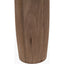 Inaya Natural Tapered Large Wood Table Lamp Base with Izara 40cm Lilac Ikat Patterned Mushroom Pleat Tapered Lampshade