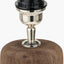 Inaya Natural Tapered Wood Table Lamp Base with Milos 35cm Natural Linen Tapered Lampshade