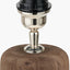 Inaya Natural Tapered Wood Table Lamp Base with Milos 35cm Pistachio Green Linen Tapered Lampshade