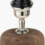Inaya Natural Tapered Wood Table Lamp Base with Edward 35cm Natural Linen Cylinder Lampshade