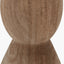 Ayra Natural Modernist Large Turned Wood Table Lamp Base with Winston 40cm Tobacco Handloom Tapered Lampshade