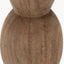 Ayra Natural Modernist Large Turned Wood Table Lamp Base with Winston 40cm White Handloom Tapered Lampshade