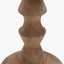 Ayra Natural Modernist Large Turned Wood Table Lamp Base with Winston 40cm White Handloom Tapered Lampshade