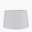 Ayra Natural Modernist Large Turned Wood Table Lamp Base with Winston 40cm White Handloom Tapered Lampshade