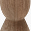 Ayra Natural Modernist Large Turned Wood Table Lamp Base with Henry 40cm Mustard Handloom Cylinder Lampshade