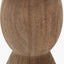 Ayra Natural Modernist Large Turned Wood Table Lamp Base with Henry 40cm Tobacco Handloom Cylinder Lampshade