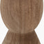 Ayra Natural Modernist Large Turned Wood Table Lamp Base with Thiago 40cm Ocean Blue Stripe Mushroom Pleat Tapered Lampshade