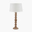 Ayra Natural Modernist Large Turned Wood Table Lamp Base
